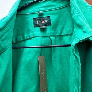 NWT J.Crew Shamrock Green Shirt Jacket